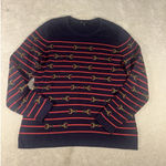 Brooks Brothers womens Large brooks brother horse bit equestrian sweater cotton navy Photo 0