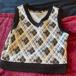 Super cute black and grey sweater vest Size M Photo 0