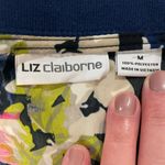 Liz Claiborne Light weight silky soft travel windbreaker floral bomber full zip with pockets Photo 5