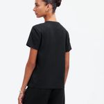 Madewell  The Perfect Crewneck Tee Allday Jersey in Jet Black, Size Medium Photo 4