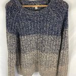 Lucky Brand Color-Blocked Gradient Cable Knit Crewneck Pullover Sweater Medium Photo 1