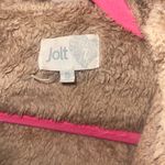 Jolt Women's Plush Tan Teddy Jacket coat robe top woman’s XL Photo 3