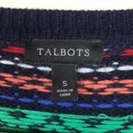 Talbots Women’s Lambswool Blend Knit Colorful Pattern Button-Up Cardigan Sweater Photo 7