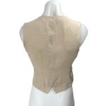 ZARA  Women's Beige Tan Sleeveless Button Down Blazer Vest Crop Tank Top Size XS Photo 1