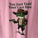 White Stag  Pink Tank Top with Cowboy Frog Graphic Photo 1