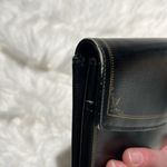 60s Vintage Black & Gold Leather Clutch B92 Photo 8