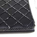 Walborg Black Beaded Embellished Clasp Clutch Shoulder Bag Women's Purse Photo 10