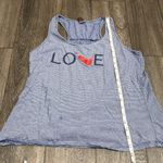 District Made Women’s  size Medium Striped Blue Tank Top Photo 4
