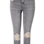 American Eagle  Next Level Stretch grey black distressed skinny jeans raw hem Photo 0