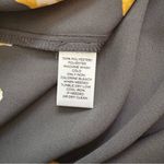 Loft NWT, Pleated Blouse Gray Ochre Peony Cuff Ruffle Pirate Top, Sz XXS Photo 14