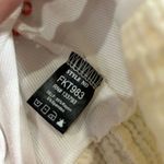 POL  Embroidered Boho Peplum Tank Top Large White Multicolor Stitch Detail Photo 5