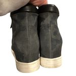 Linea Paolo Gaines Hidden wedge Camo Green Suede laceup zippered sneakers 6 Photo 4