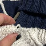 The eagle’s eye vintage large hand knit pullover turtleneck sweater dress flaw Blue Photo 4