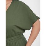 Bloomchic NWT  army green button front belted midi dress Photo 2