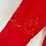 Gianni Bini Mini Dress Womens XS Red Viscose Lace Cutout Detail Keyhole Back Photo 4