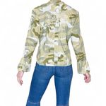 Mixit Camouflage Floral Embroidery Utility Button Down Shirt Photo 3