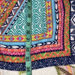 fab'rik  small sleeveless dress geometric print v neck tie front or back lined Photo 5