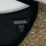 XOXO Metallic Gold Goddess Foil Bodycon Dress Mob Wife Glam Party Vegas Photo 2