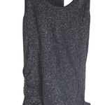 Athleta  Black Sparkle‎ Tank Top Racerback Athletic Workout Performance Built Bra Photo 0