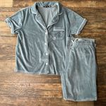 Tart Collections Gray Blue Pajama Set Cozy Sleepwear Photo 0