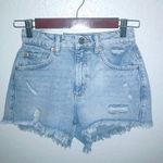 Garage Denim 23-24 00 Festival High Rise Distressed Light Wash Jeans Shorts Photo 0