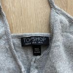 Topshop  gray lace up tank / size 6 Photo 1