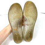 Furla  Gold Sparkly Glitter Bow Accent Clear Plastic Jelly Ballet Flats Size 7/37 Photo 8
