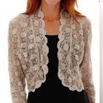 R & M Richards  Cream Lace Women's Shrug Photo 0