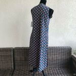 LuLaRoe Joy Long Duster Vest Teal Blue Orange Geometric Artsy Silky S NEW NWT Photo 2