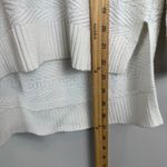 Athleta Sunset Lace Up Sweater Womens XS White Knit V-Neck Pullover Normcore Photo 8