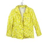 CAbi  Field Floral Utility Jacket Yellow & White Daisies #5160 Button Down Small Photo 0