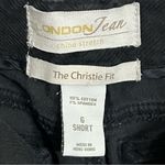 London Jean The Christie Fit Chino Stretch Women Black Corduroy Pant Sz 6 Short Photo 6