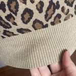 Ellen Tracy tan cheetah print sweater lightweight size S Photo 6