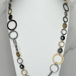 Lia Sophia  Chunky Silver Gold Tone Long Chain Link Necklace Statement ✨ Photo 0