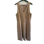 Antonio Melani  Camel Faux Suede Sleeveless Midi Dress with Lining‎ Photo 1