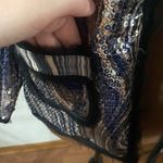 Cache sequined swirl patch pocket fringed cardigan evening jacket size M Photo 9