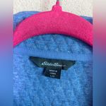 Eddie Bauer Heathered Blue Quilted 1/2 Zip Pullover Sweatshirt Jacket L Photo 1