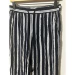 Waverly Grey Striped Pants Women's Size S Black White Drawstring Casual Photo 1