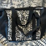 Insulated Lunch Bag Black White Floral Photo 3