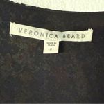 Veronica Beard  Mini Dress Sz 8 Colorful Minna Floral V Neck Ruffled Ruched Silk Photo 2