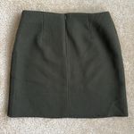 Boohoo Like New  Textured Lettuce Hem Mini Skirt in Olive Green Women's 6 Medium Photo 2