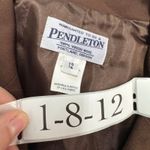 Pendleton Blazer Womens Size 12 Brown 100% Virgin Wool Button Jacket Photo 2