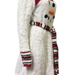 Born Famous Snowman Mid Thigh Soft Eyelash Belted Sweater Holiday Dress Womens L White Size L Photo 4