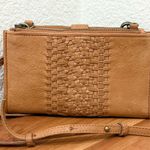 Unbranded TJMAXX Brown 100% Genuine Leather Multifunction Wallet Crossbody Bag Photo 0