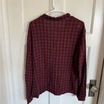 CP Shades  burgundy plaid button front top size medium Photo 5