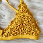 Xhilaration Golden Yellow Lace Strappy Triangle Bikini Top Sz S Photo 2