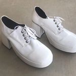 Plats White Platform Lace Up Shoes Go Photo 1