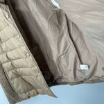 J. Jill Down Vest Size Large Quilted & Smocked Puffer Winter Fall Lightweight Tan Photo 9
