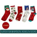 Novelty Christmas Knit Socks 5.5 Photo 1
