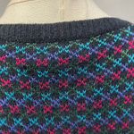 Vintage Cullinane Womens M‎ Sweater Vest Black Floral Lamb's wool blend cottage Size M Photo 8